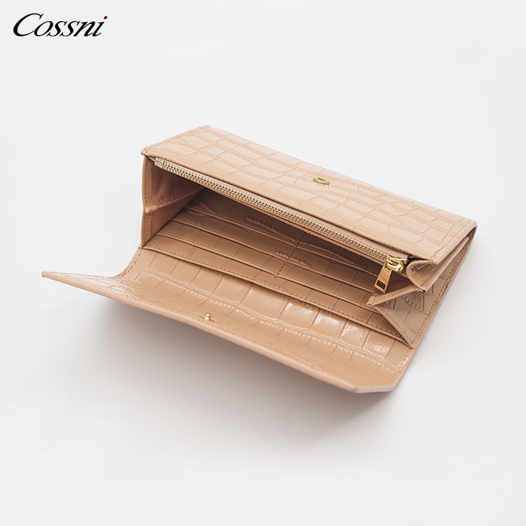 2021 新款Customize logo石頭圖案皮革旅行(xíng)RFID女(nǚ)士小(xiǎo)錢(qián)包