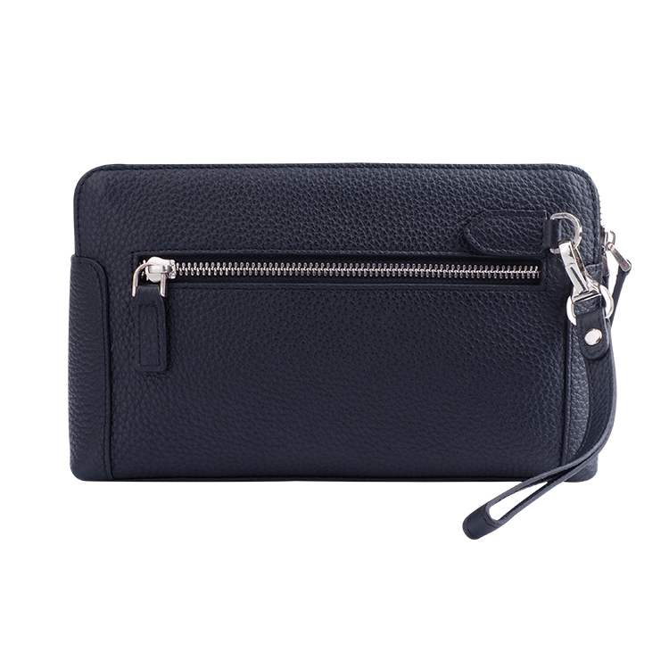 粒面皮革錢(qián)包全牛皮皮革拉鏈