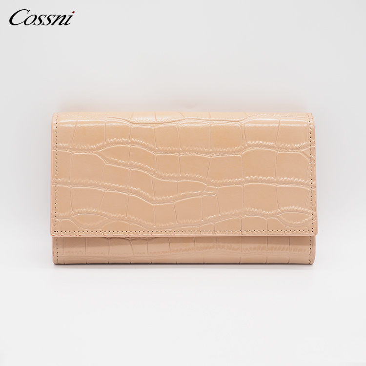 2021 新款Customize logo石頭圖案皮革旅行(xíng)RFID女(nǚ)士小(xiǎo)錢(qián)包