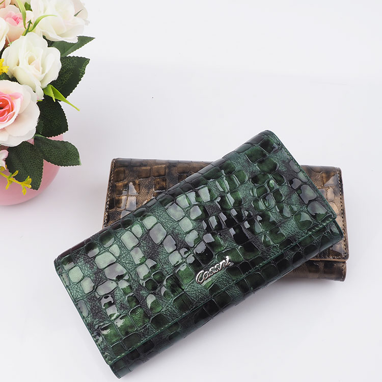 批發真皮rfid保護皮革女(nǚ)士長(cháng)錢(qián)包錢(qián)包