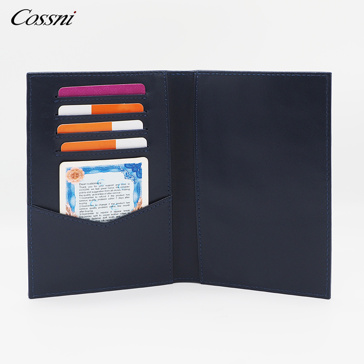 2021高(gāo)品質定制(zhì)護照(zhào)夾錢(qián)包Rfid阻止Saffiano真皮護照(zhào)套