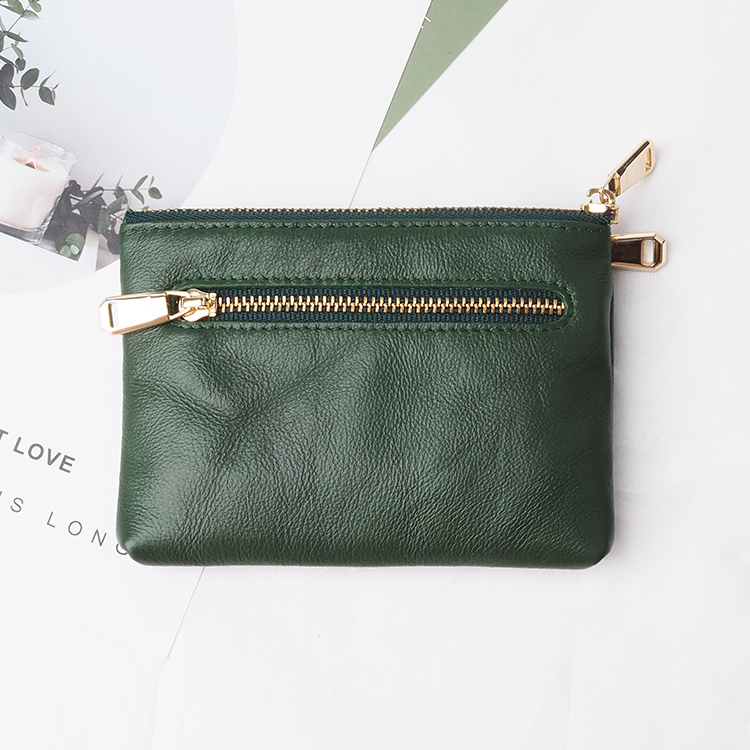批發定制(zhì)小(xiǎo)号迷你(nǐ)拉鏈零錢(qián)包錢(qián)包女(nǚ)士真皮鑰匙扣零錢(qián)包