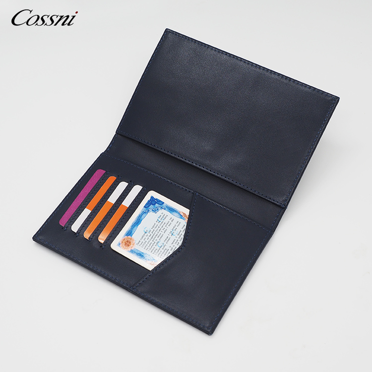 2021高(gāo)品質定制(zhì)護照(zhào)夾錢(qián)包Rfid阻止Saffiano真皮護照(zhào)套