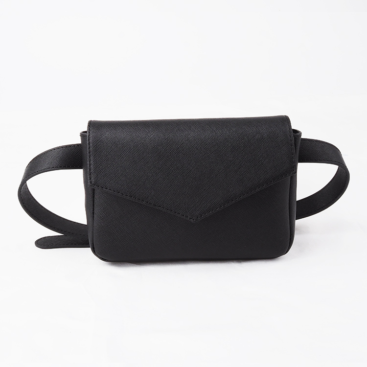 黑(hēi)色奢華正品定制(zhì)皮革腰包