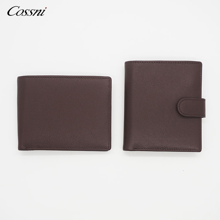 男(nán)士真皮短(duǎn)款Bifold RFID錢(qián)包