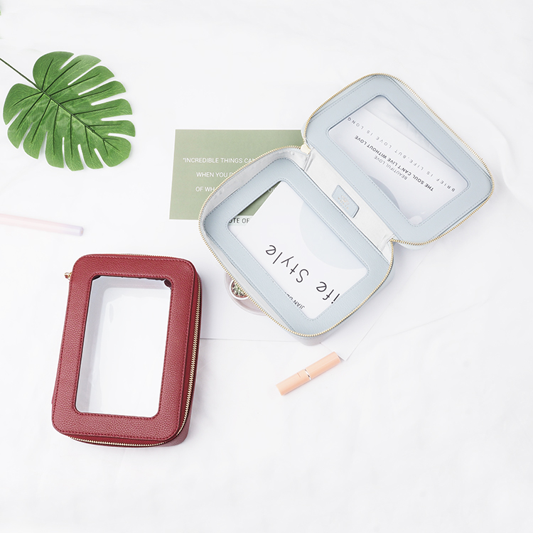 旅行(xíng)袋卵石皮革女(nǚ)士化(huà)妝包