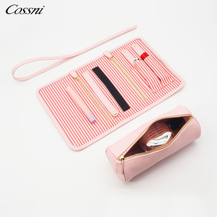 2021頂級定制(zhì)設計(jì)豪華便攜式PU皮革首飾收納袋旅行(xíng)皮革袋旅行(xíng)包