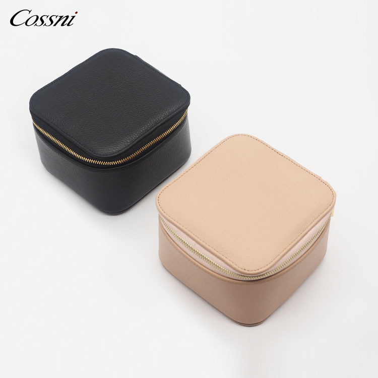 2021 棕色高(gāo)質量Saffiano皮革首飾收納盒